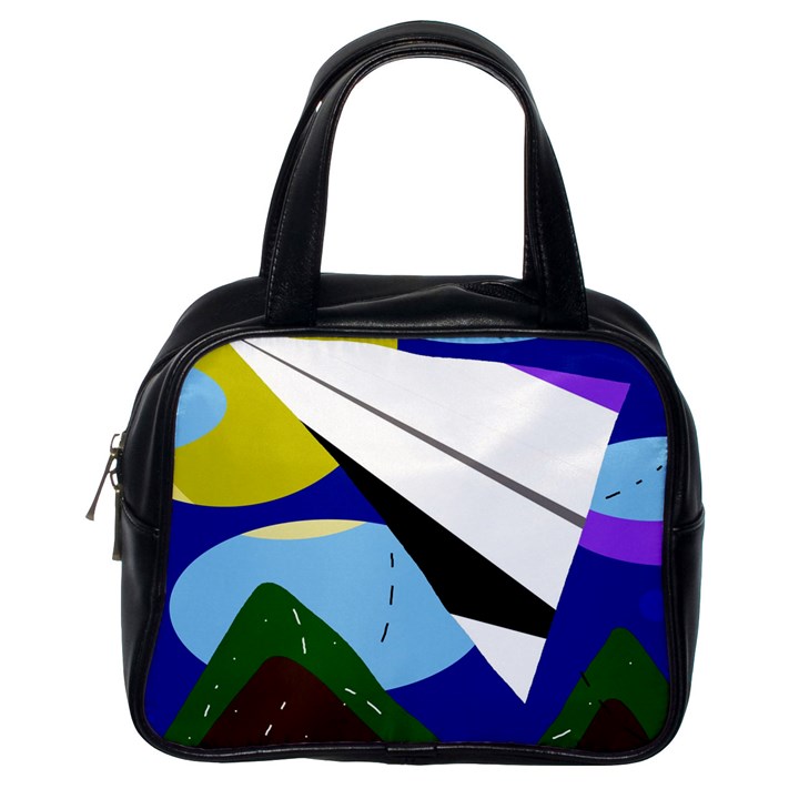 Paper airplane Classic Handbags (One Side)