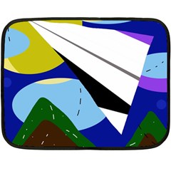 Paper Airplane Fleece Blanket (mini) by Valentinaart