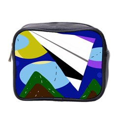 Paper Airplane Mini Toiletries Bag 2-side