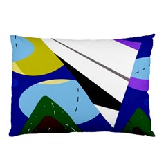 Paper Airplane Pillow Case (two Sides) by Valentinaart