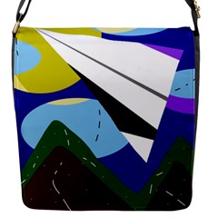 Paper Airplane Flap Messenger Bag (s) by Valentinaart