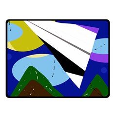 Paper Airplane Double Sided Fleece Blanket (small)  by Valentinaart