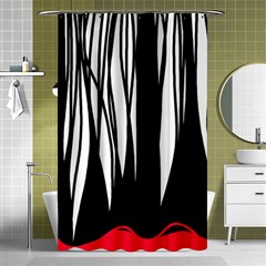 Black Forest Shower Curtain 48  X 72  (small) 