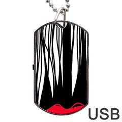 Black Forest Dog Tag Usb Flash (two Sides) 