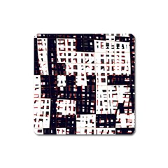 Abstract City Landscape Square Magnet