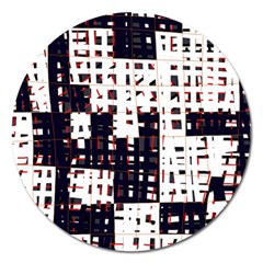 Abstract City Landscape Magnet 5  (round)