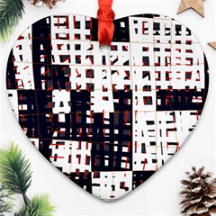 Abstract City Landscape Heart Ornament (2 Sides)