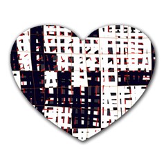 Abstract City Landscape Heart Mousepads