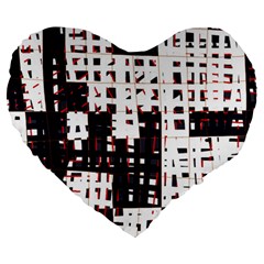 Abstract City Landscape Large 19  Premium Flano Heart Shape Cushions