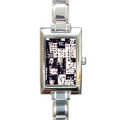 Abstract City Landscape Rectangle Italian Charm Watch