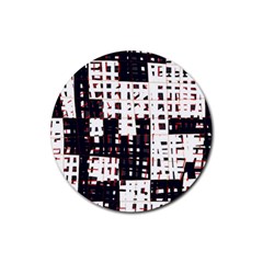 Abstract City Landscape Rubber Coaster (round) 