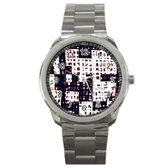 Abstract City Landscape Sport Metal Watch