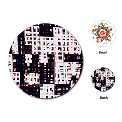 Abstract City Landscape Playing Cards (round) 