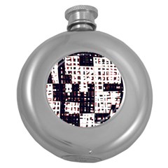 Abstract City Landscape Round Hip Flask (5 Oz)