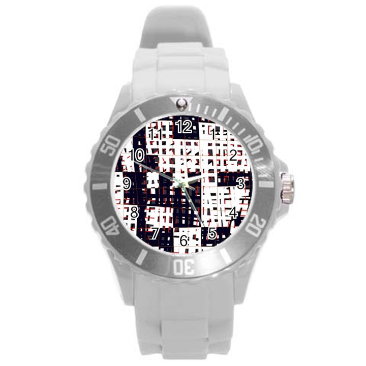 Abstract city landscape Round Plastic Sport Watch (L)