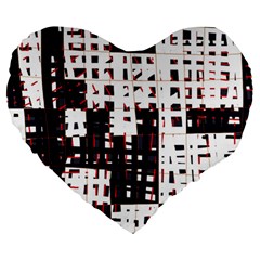 Abstract City Landscape Large 19  Premium Heart Shape Cushions