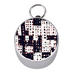 Abstract City Landscape Mini Silver Compasses