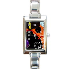 Orange Dream Rectangle Italian Charm Watch by Valentinaart