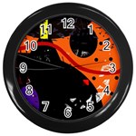 Orange dream Wall Clocks (Black) Front