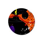 Orange dream Rubber Round Coaster (4 pack)  Front