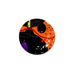 Orange Dream Golf Ball Marker by Valentinaart