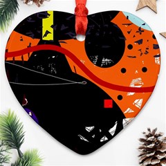 Orange Dream Heart Ornament (2 Sides)