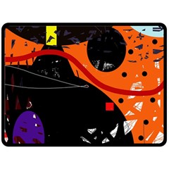 Orange Dream Double Sided Fleece Blanket (large) 