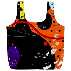 Orange Dream Full Print Recycle Bags (l)  by Valentinaart