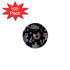 Elegant Puzzle 1  Mini Buttons (100 Pack)  by Valentinaart