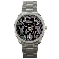 Elegant Puzzle Sport Metal Watch by Valentinaart