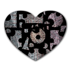 Elegant Puzzle Heart Mousepads by Valentinaart