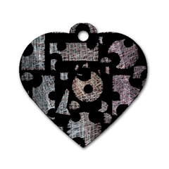 Elegant Puzzle Dog Tag Heart (one Side) by Valentinaart