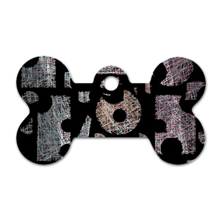 Elegant puzzle Dog Tag Bone (Two Sides)