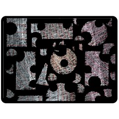 Elegant Puzzle Fleece Blanket (large) 