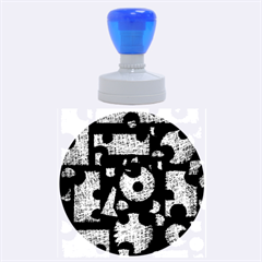 Elegant Puzzle Rubber Round Stamps (large) by Valentinaart