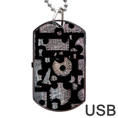 Elegant Puzzle Dog Tag Usb Flash (one Side) by Valentinaart