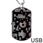 Elegant puzzle Dog Tag USB Flash (Two Sides)  Front