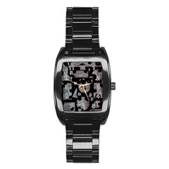 Elegant Puzzle Stainless Steel Barrel Watch by Valentinaart