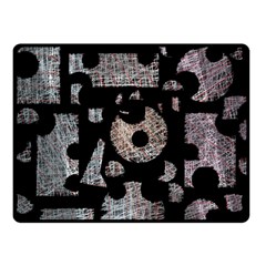 Elegant Puzzle Double Sided Fleece Blanket (small) 