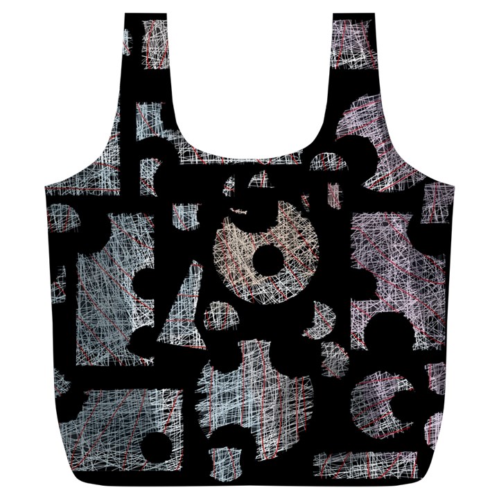 Elegant puzzle Full Print Recycle Bags (L) 