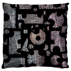 Elegant Puzzle Standard Flano Cushion Case (one Side) by Valentinaart