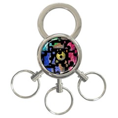 Colorful Puzzle 3-ring Key Chains