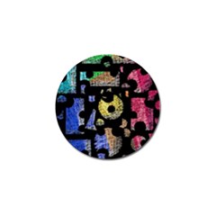 Colorful Puzzle Golf Ball Marker by Valentinaart