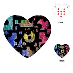 Colorful Puzzle Playing Cards (heart)  by Valentinaart