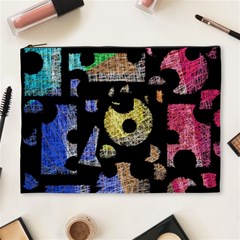 Colorful Puzzle Cosmetic Bag (xl) by Valentinaart