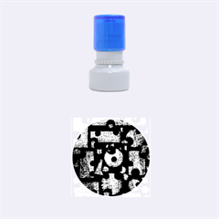 Colorful Puzzle Rubber Round Stamps (small) by Valentinaart