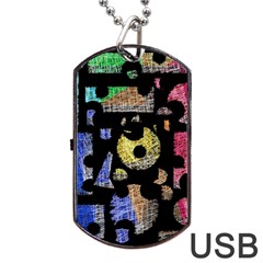 Colorful Puzzle Dog Tag Usb Flash (two Sides) 