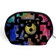 Colorful Puzzle Accessory Pouches (medium)  by Valentinaart