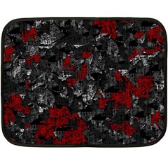 Gray And Red Decorative Art Fleece Blanket (mini) by Valentinaart