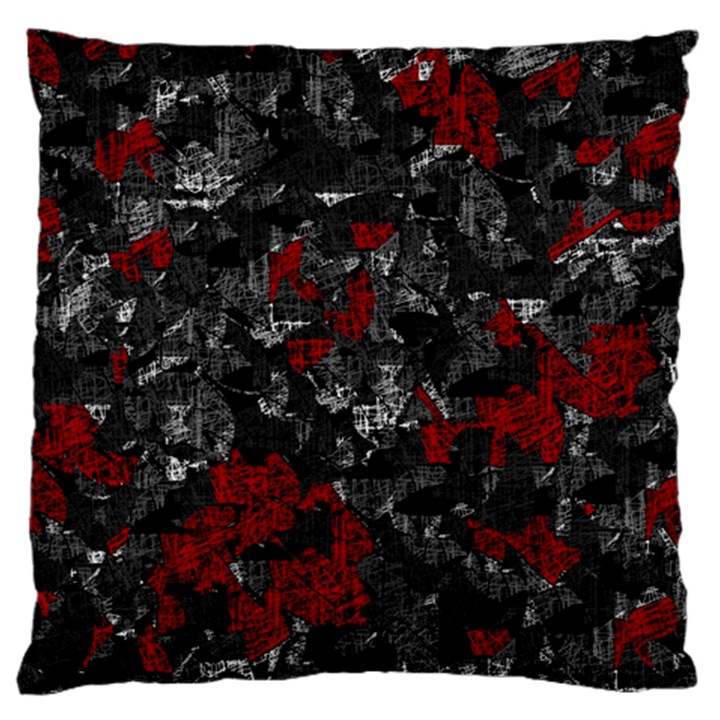 Gray and red decorative art Large Cushion Case (One Side)